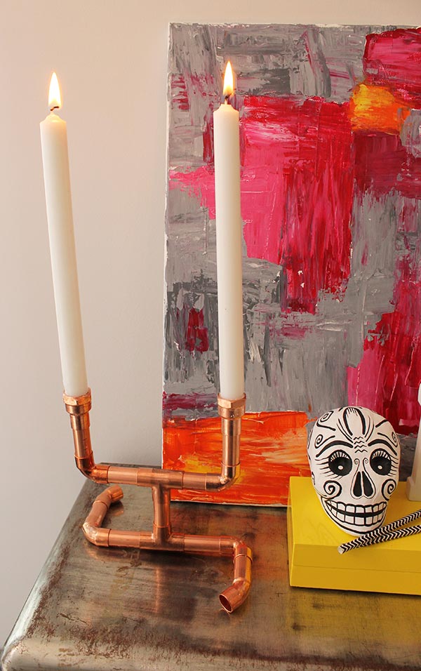 DIY Copper Candlestick Holder